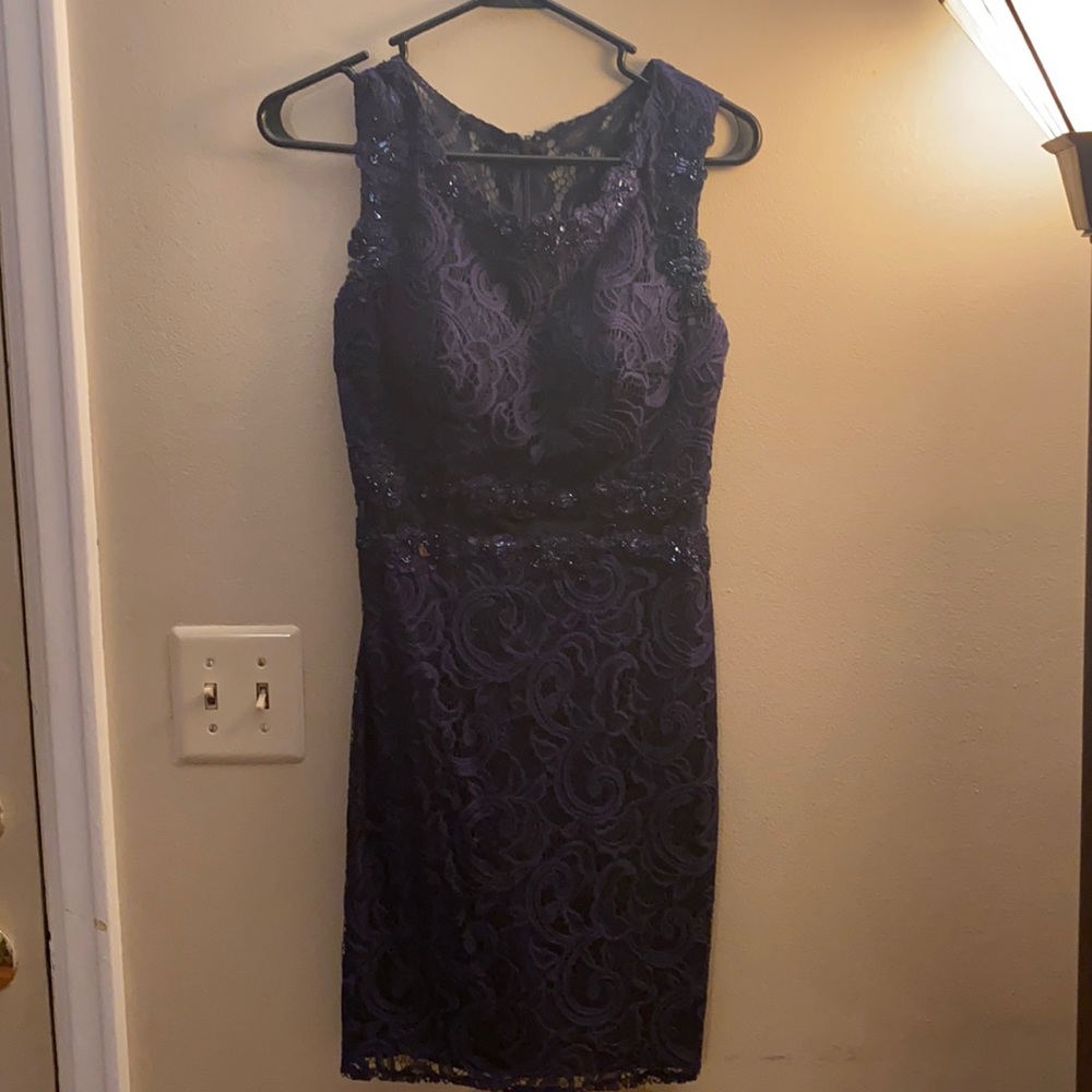 Blue Lace cocktail dress.